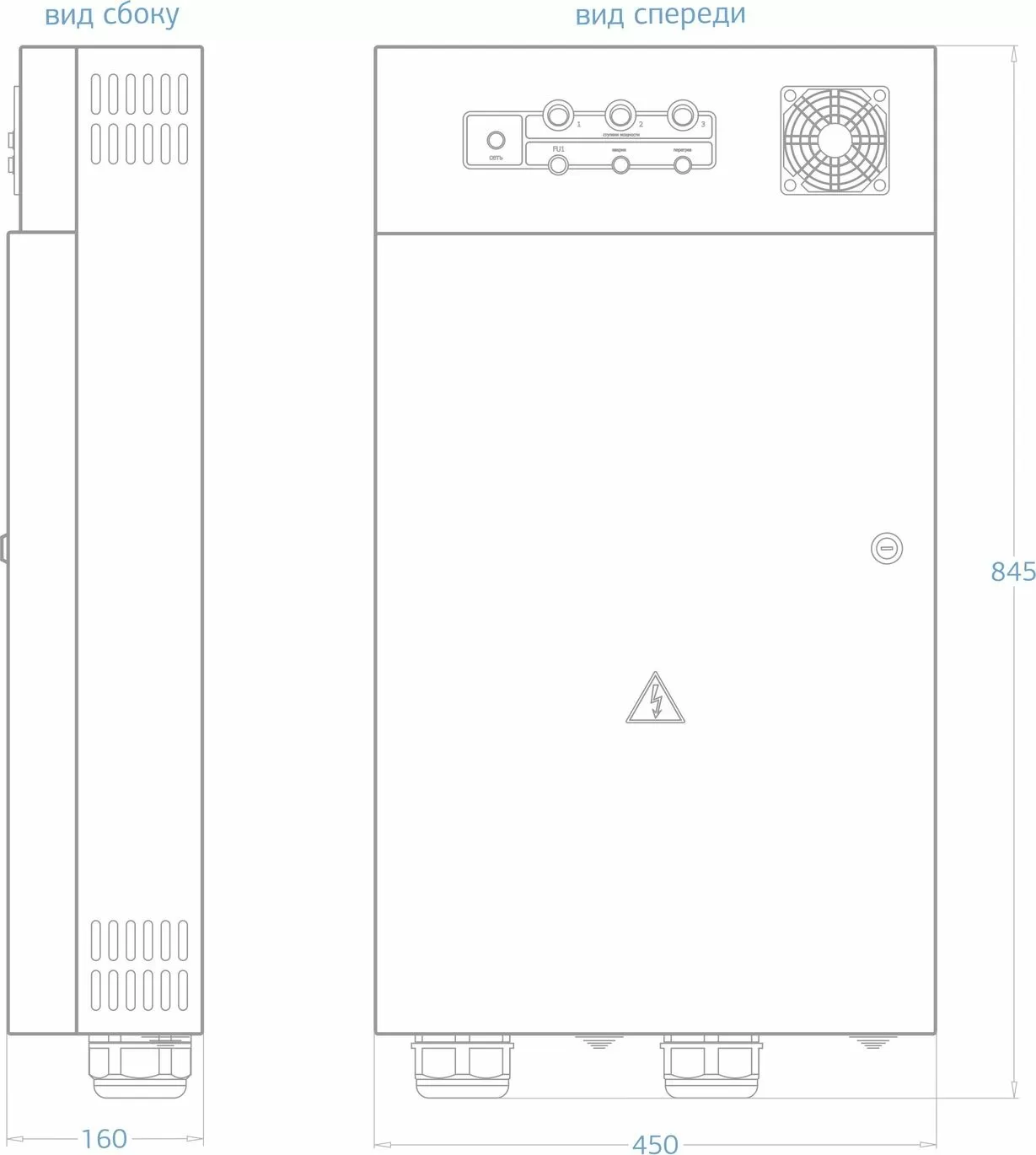 Шкаф автоматики и управления 60 кВт для водонагревателей